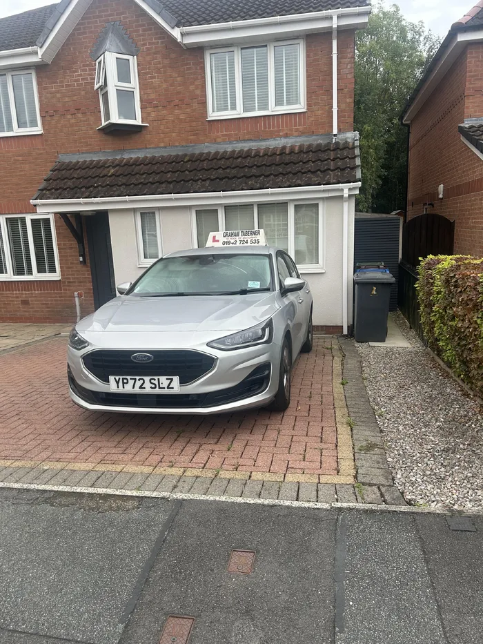 The silver Ford used for Graham Taberner’s driving lessons